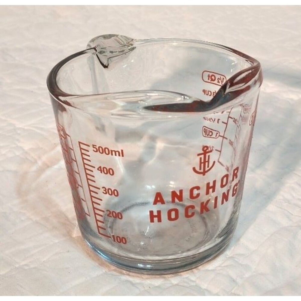 Anchor Hocking Measuring Cup 2 Cups 16 Oz 500 ML Tempered Glass Microwave Safe
